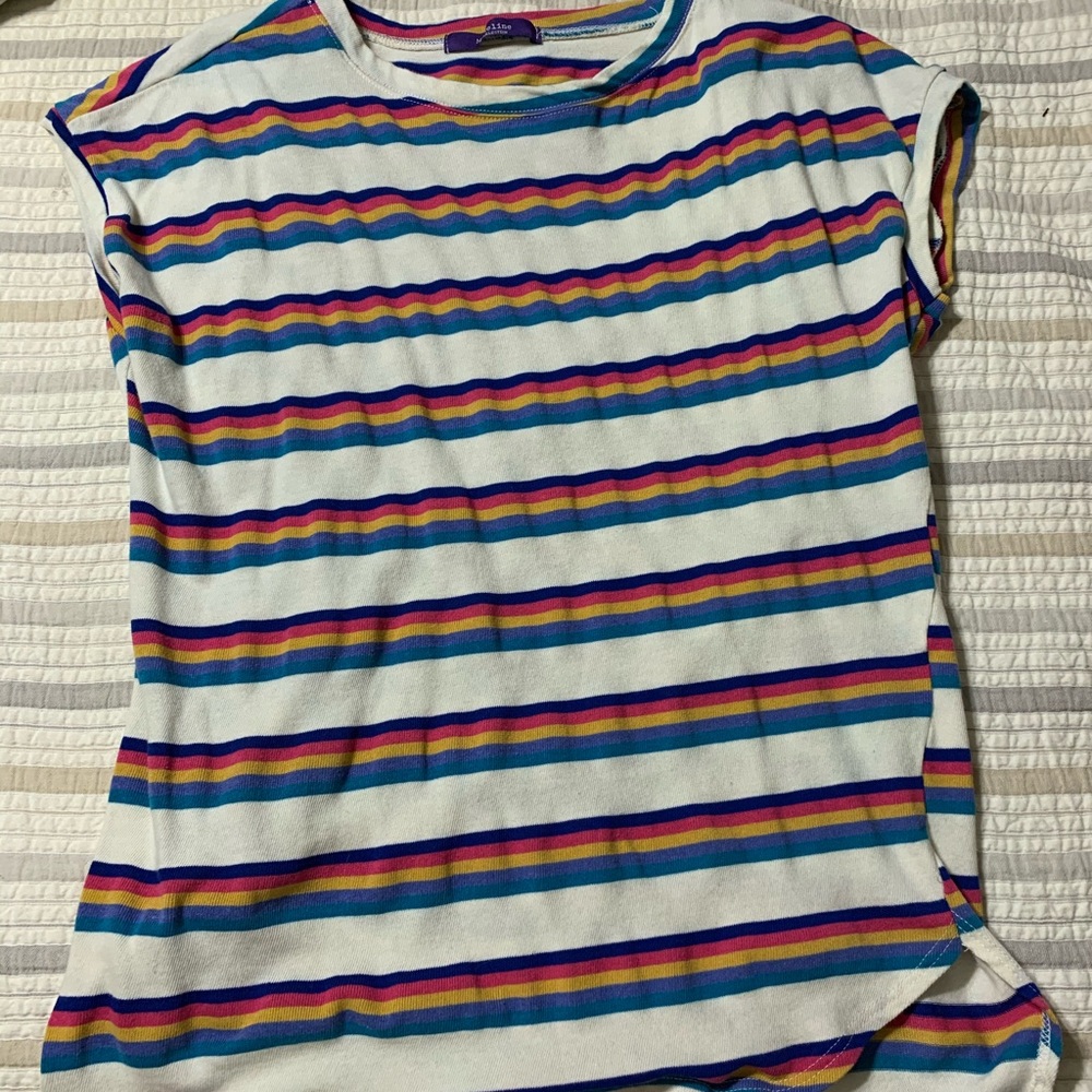 Multi colored striped shirt